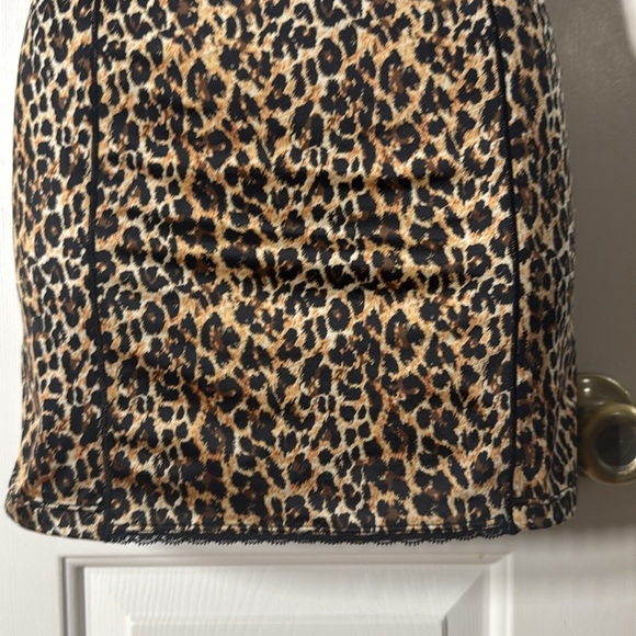 Sweet Nothings Leopard Print Shapewear Mini Dress Bodycon Tight Sexy Size 36C - Picture 3 of 7